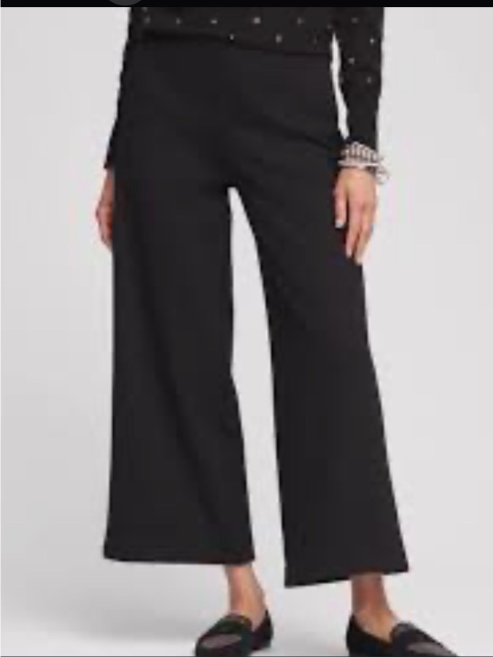 Chico’s Wide-Leg Ponte Crop Pants